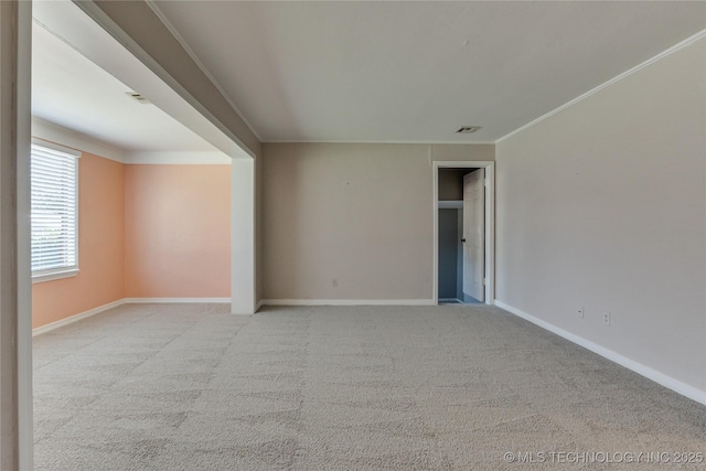 1417 Downing St, Oklahoma City, OK 73120 - empty room featuring carpet and ornamental molding