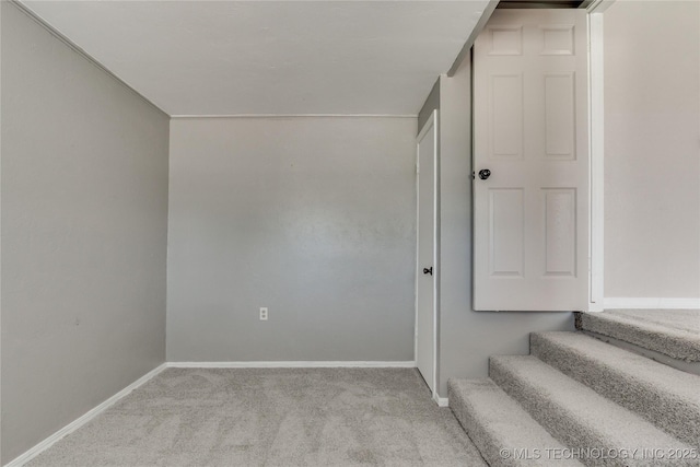 1417 Downing St, Oklahoma City, OK 73120 - staircase with carpet flooring and baseboards