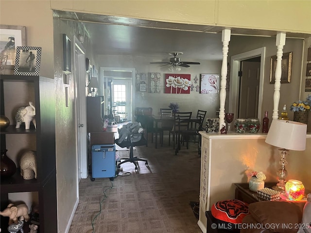 106 N Jordan St, Cleveland, OK 74020 - office space featuring a ceiling fan