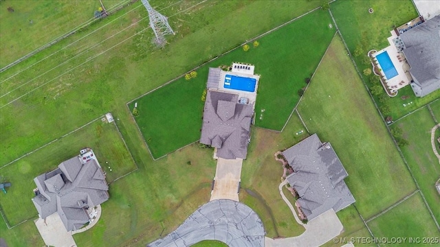 7107 E 88th St N, Owasso, OK 74055 - bird's eye view of a pool area