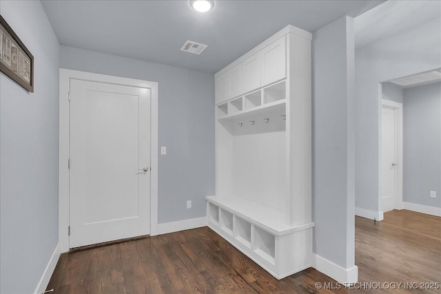 7107 E 88th St N, Owasso, OK 74055 - mudroom with dark wood-style flooring and recessed lighting