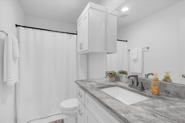 7107 E 88th St N, Owasso, OK 74055 - bathroom featuring vanity and a shower with shower curtain