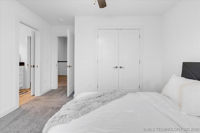 7107 E 88th St N, Owasso, OK 74055 - carpeted bedroom featuring a closet and ceiling fan