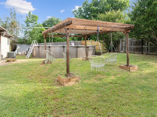 1507 Southern Hills Dr, Ardmore, OK 73401 - fenced backyard with a pergola