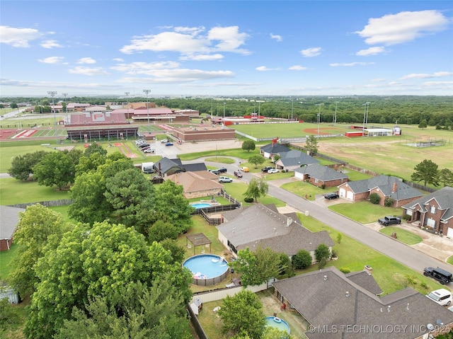 1507 Southern Hills Dr, Ardmore, OK 73401 - aerial view of residential area with a pool