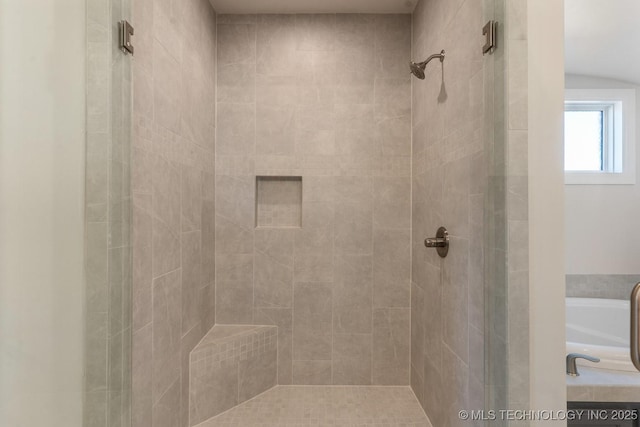 2833 E 142nd St S, Bixby, OK 74008 - bathroom with a stall shower and a bath