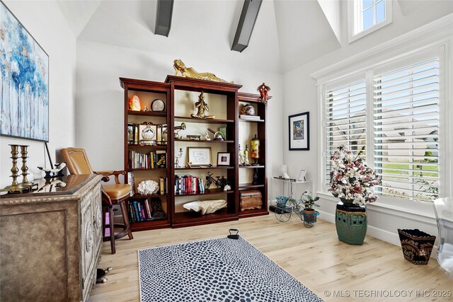 5314 E 126th St S, Bixby, OK 74008 - office area with light wood finished floors and high vaulted ceiling