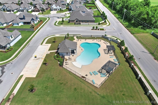 5314 E 126th St S, Bixby, OK 74008 - bird's eye view of a pool
