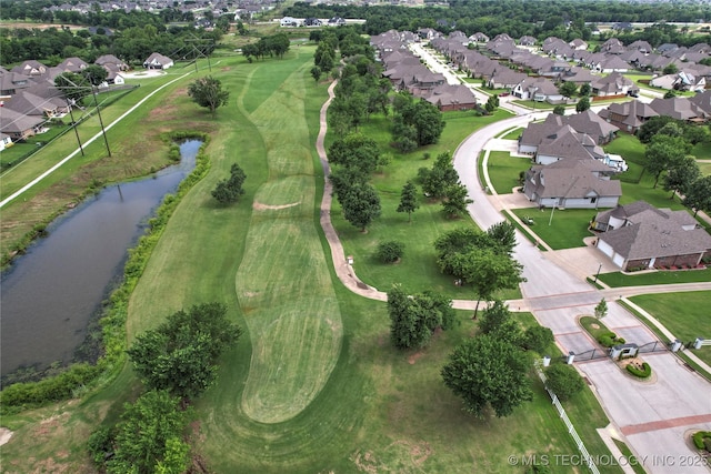 524 N 85th St, Broken Arrow, OK 74014 - aerial view of property and surrounding area featuring a nearby body of water, nearby suburban area, and a golf club