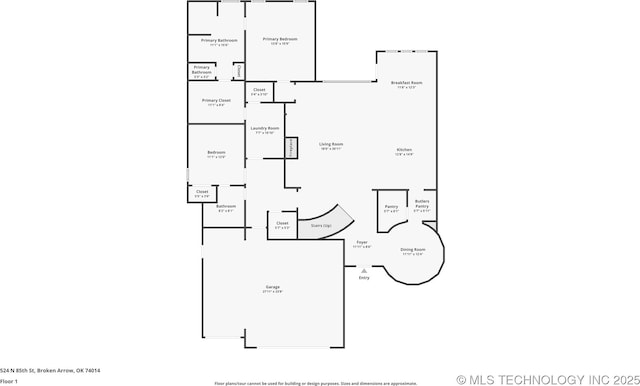524 N 85th St, Broken Arrow, OK 74014 - view of property floor plan