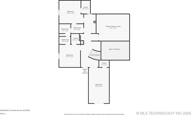 524 N 85th St, Broken Arrow, OK 74014 - view of property floor plan