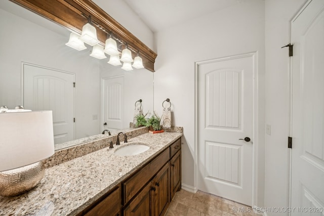 9545 E 108th St S, Bixby, OK 74133 - bathroom featuring vanity and baseboards