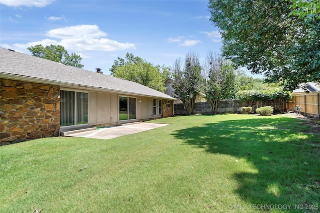 4224 E 84th St, Tulsa, OK 74137 - fenced backyard featuring a patio area