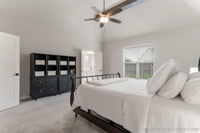 10470 E 123rd Pl S, Bixby, OK 74008 - bedroom featuring carpet, ceiling fan, and high vaulted ceiling