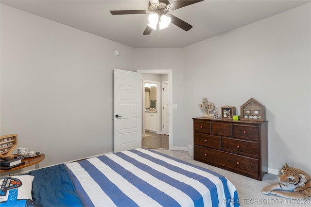 10470 E 123rd Pl S, Bixby, OK 74008 - bedroom with light colored carpet and ceiling fan