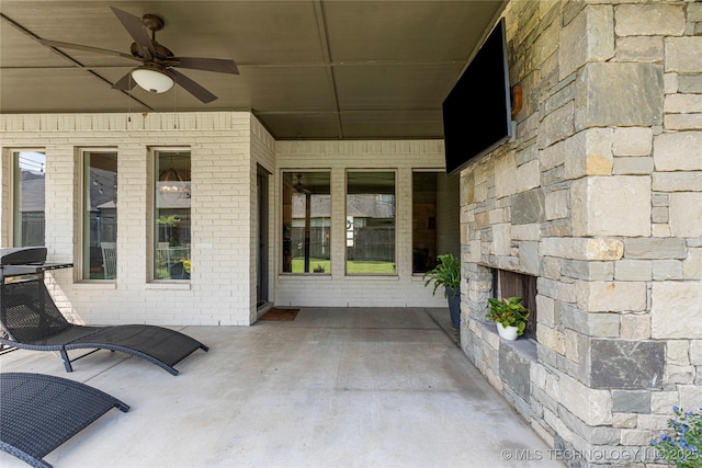 10470 E 123rd Pl S, Bixby, OK 74008 - view of patio / terrace featuring a ceiling fan
