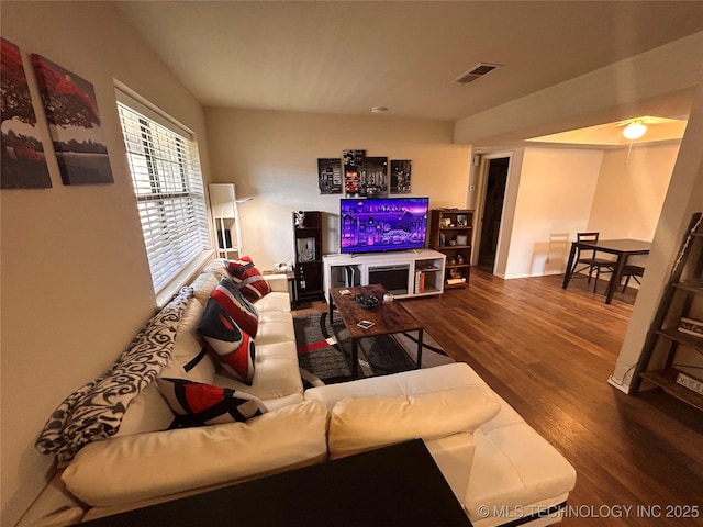 3402 S Winston Ave Unit 103, Tulsa, OK 74135 - living area with wood finished floors