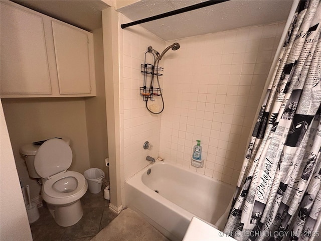 3402 S Winston Ave Unit 103, Tulsa, OK 74135 - bathroom with shower / bathtub combination with curtain and tile patterned floors