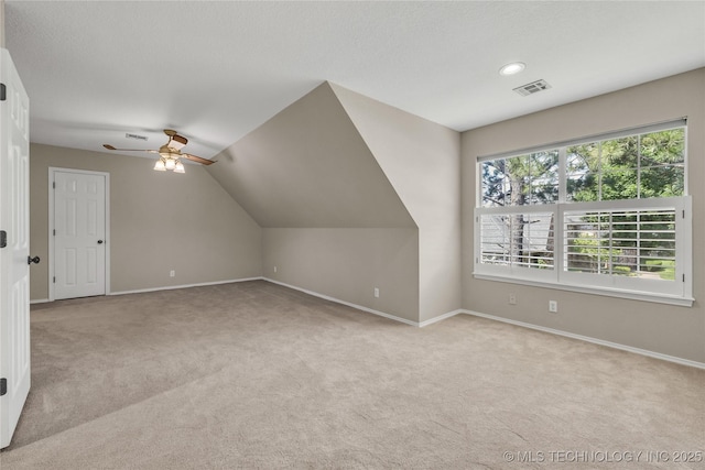 4405 Ithica St, Broken Arrow, OK 74012 - bonus room with carpet flooring, ceiling fan, and vaulted ceiling