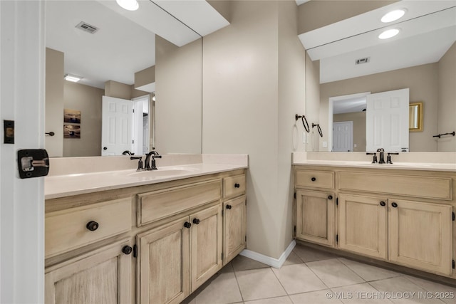 4405 Ithica St, Broken Arrow, OK 74012 - bathroom featuring tile patterned flooring and two vanities