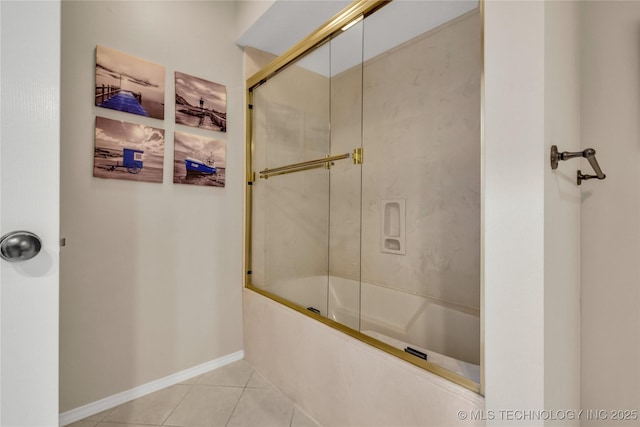 4405 Ithica St, Broken Arrow, OK 74012 - full bath featuring enclosed tub / shower combo and tile patterned flooring