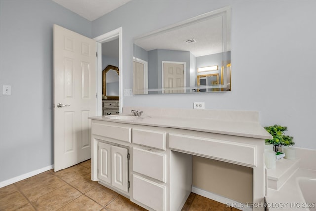 7416 S 109th E Ave, Tulsa, OK 74133 - full bathroom with vanity and tile patterned floors