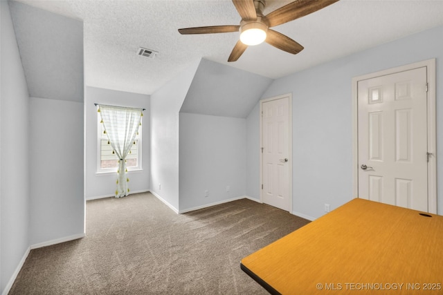 7416 S 109th E Ave, Tulsa, OK 74133 - additional living space with carpet flooring, a ceiling fan, and lofted ceiling