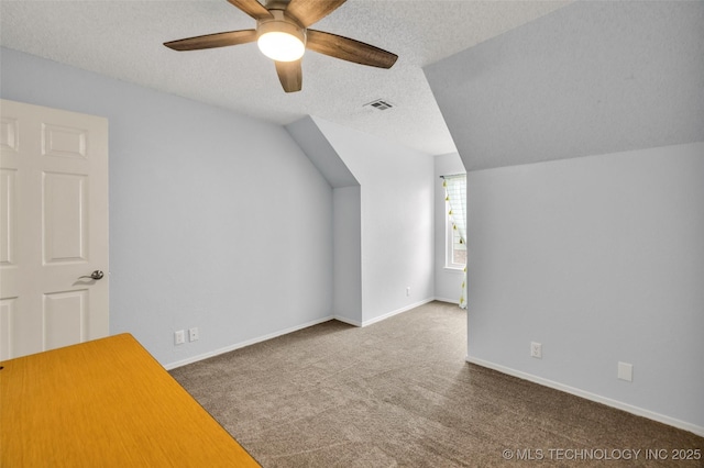 7416 S 109th E Ave, Tulsa, OK 74133 - additional living space with carpet, a ceiling fan, and a textured ceiling