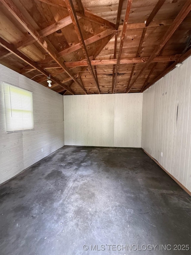 903 W Broadway St, Henryetta, OK 74437 - garage with wood walls