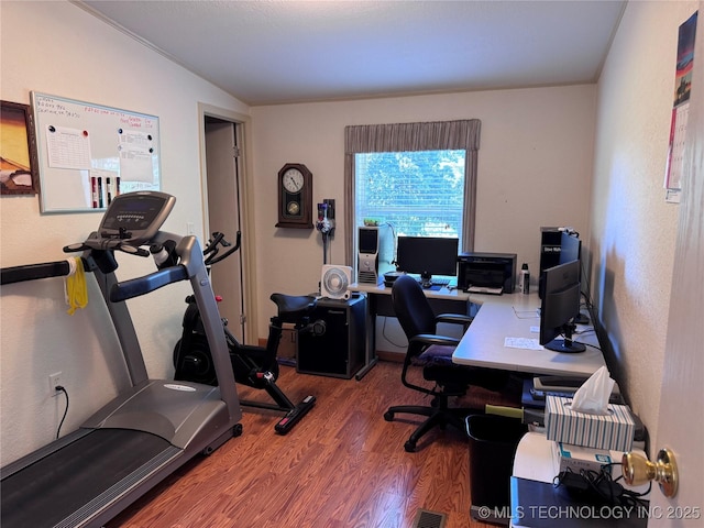 2399 County Road 1405, Skiatook, OK 74070 - office area featuring wood finished floors