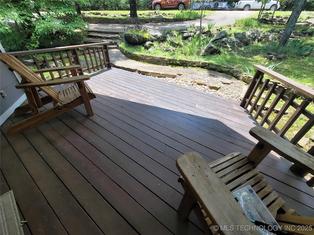 1416 Robin Hood Rd, Eufaula, OK 74432 - view of wooden terrace