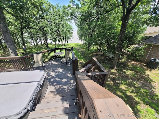 1416 Robin Hood Rd, Eufaula, OK 74432 - view of wooden deck