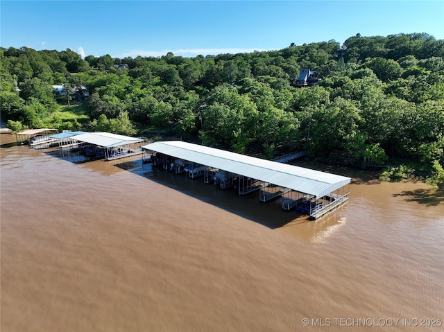 1416 Robin Hood Rd, Eufaula, OK 74432 - bird's eye view of a forest and a nearby body of water