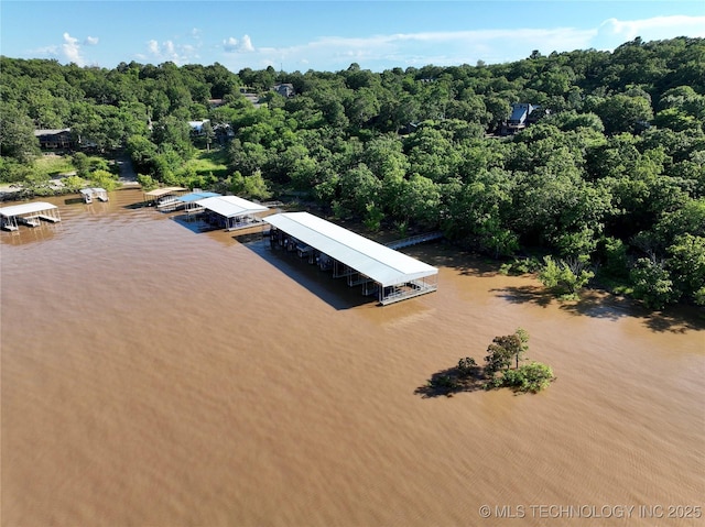 1416 Robin Hood Rd, Eufaula, OK 74432 - aerial view of a heavily wooded area