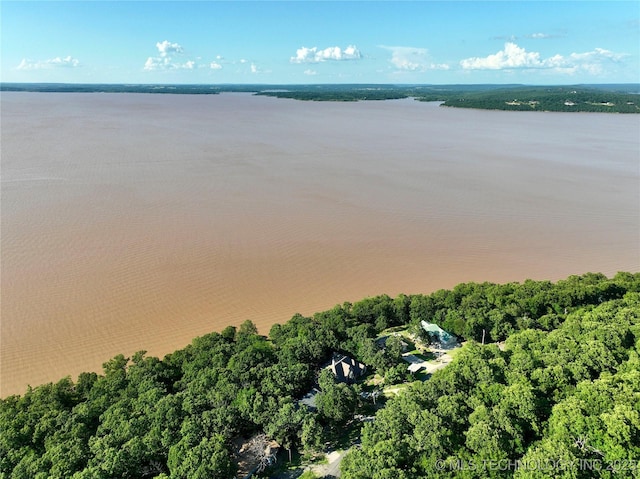 1416 Robin Hood Rd, Eufaula, OK 74432 - aerial view of property and surrounding area with a large body of water