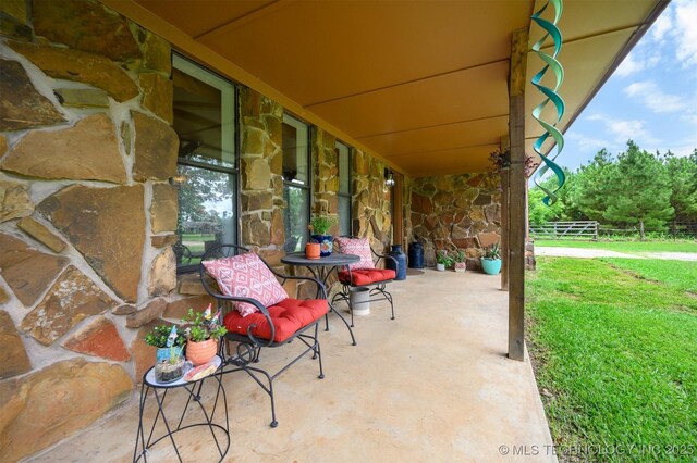 1001 E 1990th Rd, Soper, OK 74759 - view of patio / terrace
