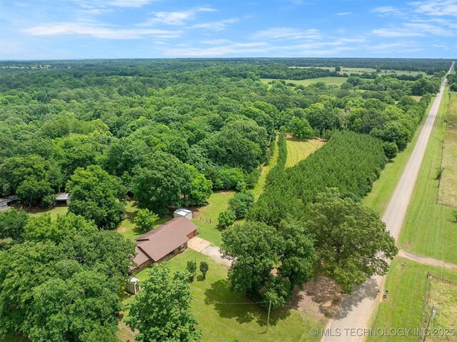 1001 E 1990th Rd, Soper, OK 74759 - aerial view of a heavily wooded area
