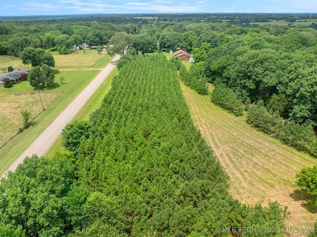 1001 E 1990th Rd, Soper, OK 74759 - bird's eye view of a heavily wooded area