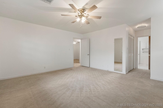 6725 E 51st Pl S, Tulsa, OK 74145 - unfurnished room with light carpet and a ceiling fan