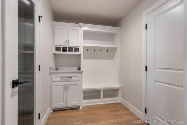 17831 S 46th E Ave, Bixby, OK 74008 - mudroom with light wood finished floors and bar