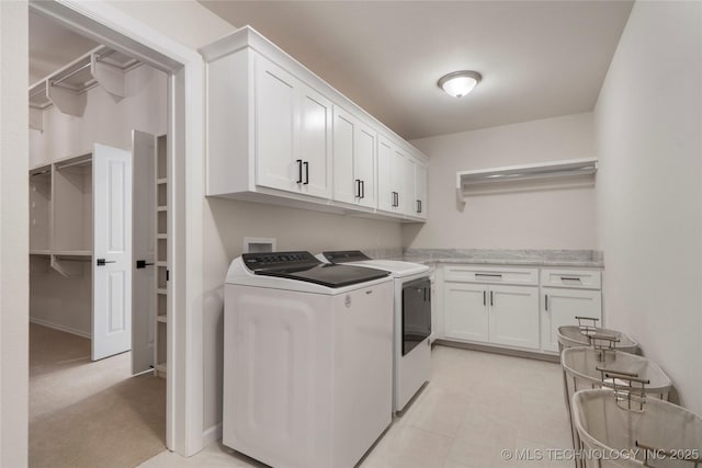 17831 S 46th E Ave, Bixby, OK 74008 - laundry room with cabinet space and washing machine and clothes dryer
