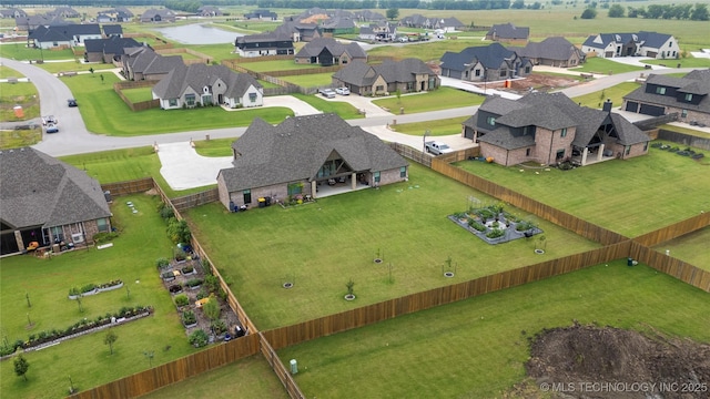17831 S 46th E Ave, Bixby, OK 74008 - aerial view of residential area featuring a large body of water