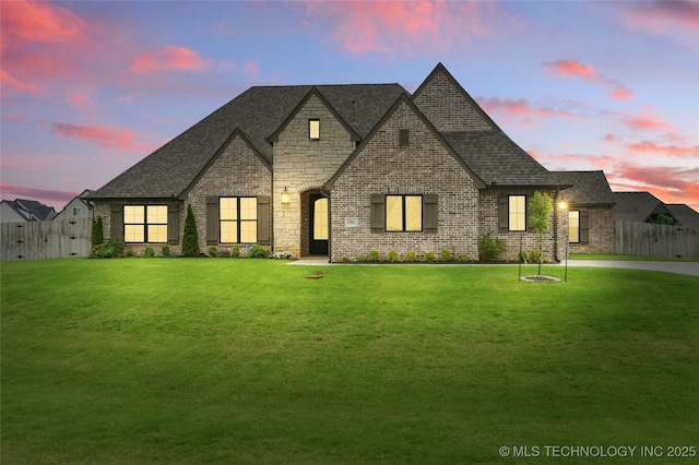 17831 S 46th E Ave, Bixby, OK 74008 - french country home featuring roof with shingles and brick siding