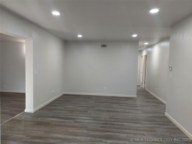 12623 E 19th St, Tulsa, OK 74128 - empty room featuring recessed lighting and wood finished floors