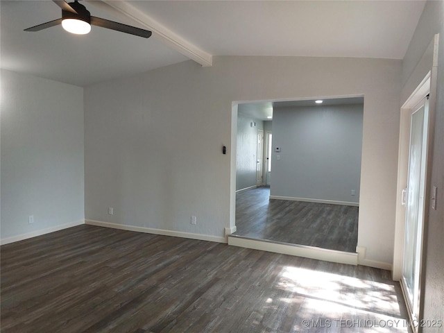 12623 E 19th St, Tulsa, OK 74128 - empty room with dark wood-type flooring and ceiling fan