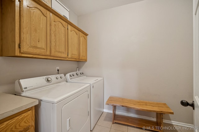 11902 N 150th E Ave, Collinsville, OK 74021 - laundry area featuring cabinet space, independent washer and dryer, and light tile patterned floors