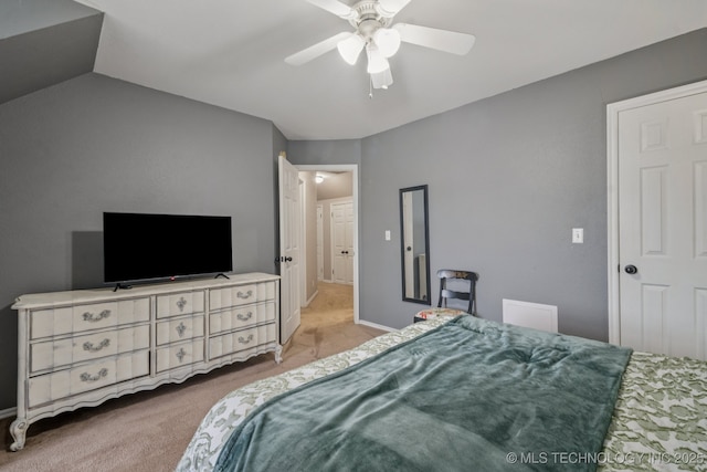 11902 N 150th E Ave, Collinsville, OK 74021 - bedroom with carpet floors, ceiling fan, and vaulted ceiling