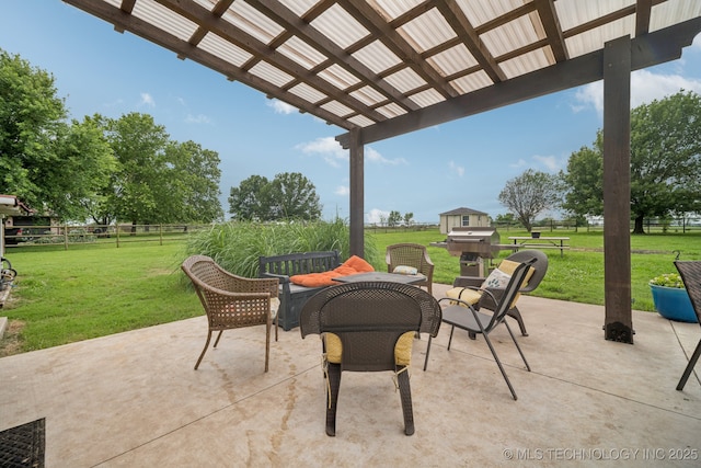 11902 N 150th E Ave, Collinsville, OK 74021 - view of patio with outdoor dining space and a pergola