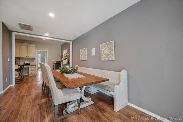 11902 N 150th E Ave, Collinsville, OK 74021 - dining space featuring wood finished floors and recessed lighting