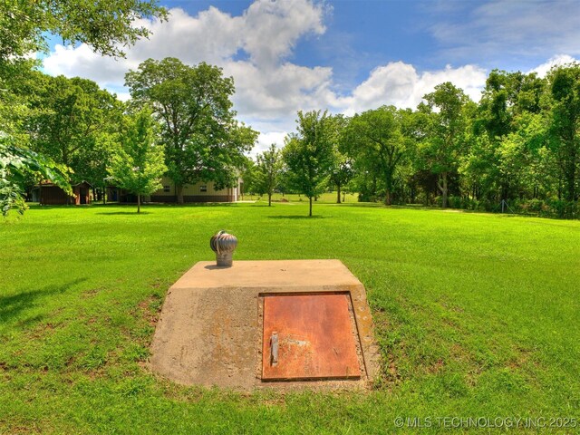 30833 S 4190th Rd, Inola, OK 74006 - view of storm shelter with a lawn